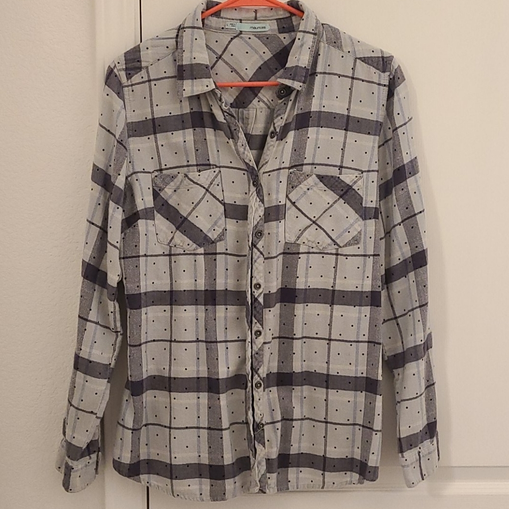 Button down plaid shirt
